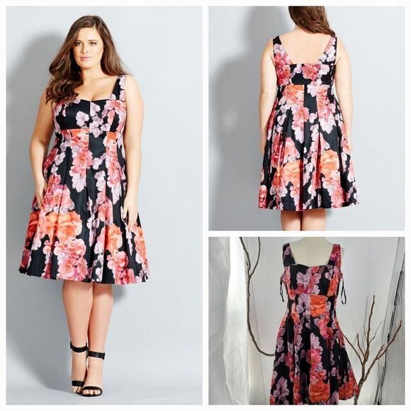 Citi chic spanish rose dress - Picture 1 of 10